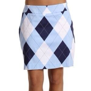 Loudmouth Blue Argyle Mini Skort Pencil Style Tennis Golf Chic ‘90’s Clueless 4